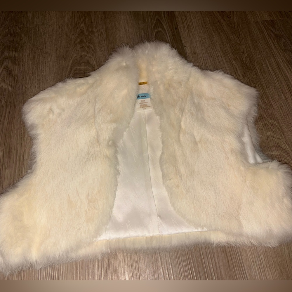 MARCIANO RABBIT Fur Vest Genuine Fur